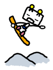 RoboBear loves Snowboarding and Trick sticker #3642898