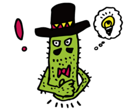 Funny everyday of cactus "Pancho" sticker #3643383