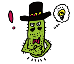 Funny everyday of cactus "Pancho" sticker #3643383