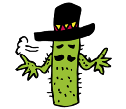 Funny everyday of cactus "Pancho" sticker #3643384