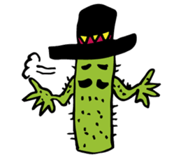 Funny everyday of cactus "Pancho" sticker #3643384