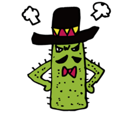 Funny everyday of cactus "Pancho" sticker #3643385