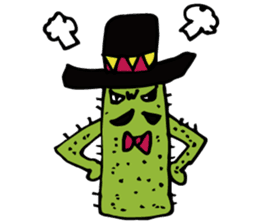 Funny everyday of cactus "Pancho" sticker #3643385