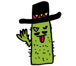 Funny everyday of cactus "Pancho" sticker #3643386