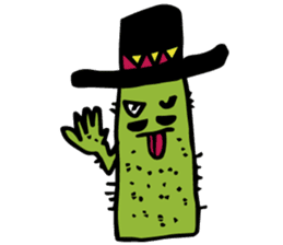 Funny everyday of cactus "Pancho" sticker #3643386