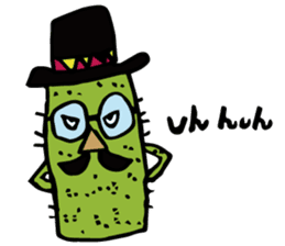 Funny everyday of cactus "Pancho" sticker #3643389