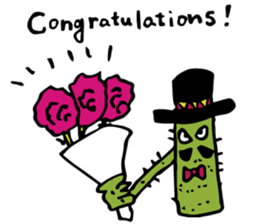 Funny everyday of cactus "Pancho" sticker #3643394