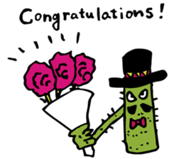 Funny everyday of cactus "Pancho" sticker #3643394