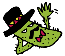 Funny everyday of cactus "Pancho" sticker #3643395