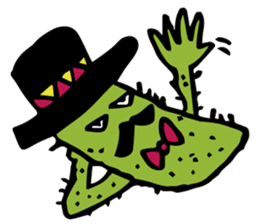 Funny everyday of cactus "Pancho" sticker #3643395