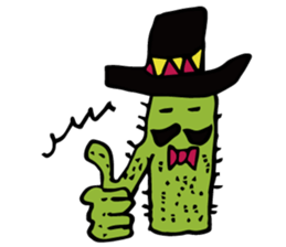Funny everyday of cactus "Pancho" sticker #3643396