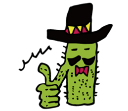 Funny everyday of cactus "Pancho" sticker #3643396