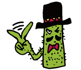 Funny everyday of cactus "Pancho" sticker #3643397