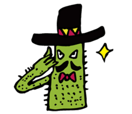 Funny everyday of cactus "Pancho" sticker #3643399