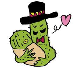 Funny everyday of cactus "Pancho" sticker #3643400