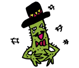 Funny everyday of cactus "Pancho" sticker #3643401