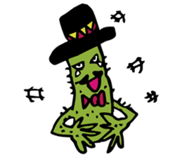 Funny everyday of cactus "Pancho" sticker #3643401