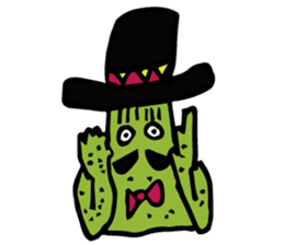 Funny everyday of cactus "Pancho" sticker #3643402