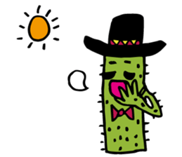Funny everyday of cactus "Pancho" sticker #3643405