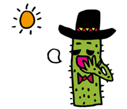 Funny everyday of cactus "Pancho" sticker #3643405