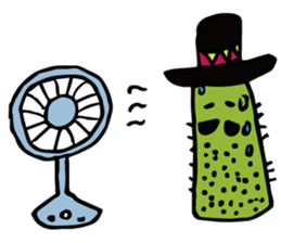 Funny everyday of cactus "Pancho" sticker #3643406