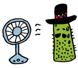 Funny everyday of cactus "Pancho" sticker #3643406