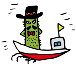 Funny everyday of cactus "Pancho" sticker #3643407