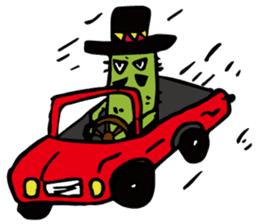 Funny everyday of cactus "Pancho" sticker #3643408