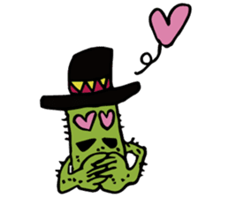 Funny everyday of cactus "Pancho" sticker #3643409