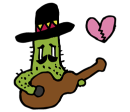 Funny everyday of cactus "Pancho" sticker #3643410