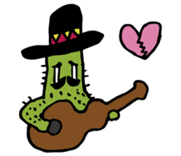 Funny everyday of cactus "Pancho" sticker #3643410
