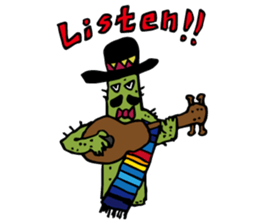 Funny everyday of cactus "Pancho" sticker #3643411