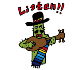 Funny everyday of cactus "Pancho" sticker #3643411