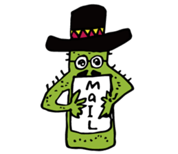 Funny everyday of cactus "Pancho" sticker #3643413
