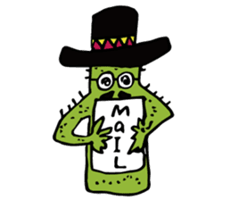 Funny everyday of cactus "Pancho" sticker #3643413