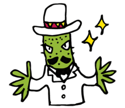 Funny everyday of cactus "Pancho" sticker #3643414