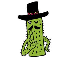 Funny everyday of cactus "Pancho" sticker #3643415
