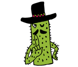Funny everyday of cactus "Pancho" sticker #3643415