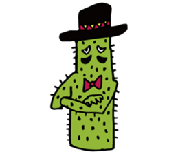 Funny everyday of cactus "Pancho" sticker #3643416