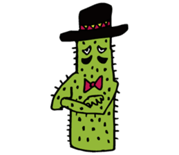 Funny everyday of cactus "Pancho" sticker #3643416