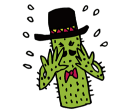 Funny everyday of cactus "Pancho" sticker #3643418