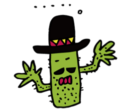 Funny everyday of cactus "Pancho" sticker #3643420