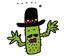 Funny everyday of cactus "Pancho" sticker #3643420