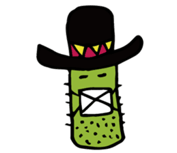 Funny everyday of cactus "Pancho" sticker #3643421