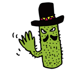 Funny everyday of cactus "Pancho" sticker #3643422