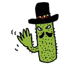 Funny everyday of cactus "Pancho" sticker #3643422