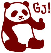 Convenient panda sticker #3643543