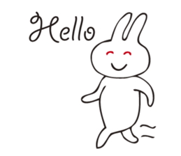 Rabbit sticker of a red eye sticker #3643584