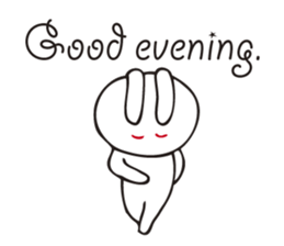 Rabbit sticker of a red eye sticker #3643585