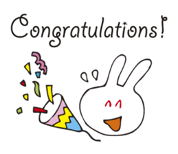 Rabbit sticker of a red eye sticker #3643588